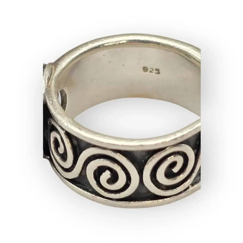 Silpada Solitaire Retired Sterling Silver Eternity Swirl Ring – Size 7.5 - Picture 6 of 13